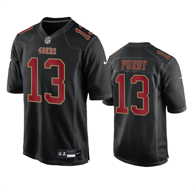 Men's San Francisco 49ers #13 Brock Purdy Black Fashion Limited Football Stitched Game Jersey